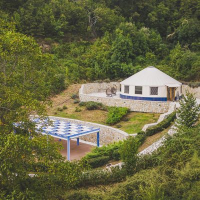 Yurt with pavillion